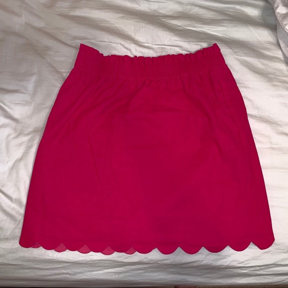 J. Crew Dresses & Skirts - Hot pink scalloped skirt